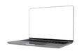 Laptop computer modern Thin edge slim design, blank screen isolated on white background Royalty Free Stock Photo