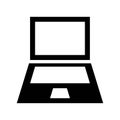 Laptop computer notebook logo or icon illustration