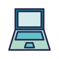 Laptop computer notebook logo or icon illustration