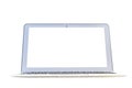 Laptop computer PC with blank screen mock up isolated on white background. Laptop isolated screen. Tablet white screen with copy Royalty Free Stock Photo