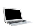 Laptop computer PC with blank screen mock up isolated on white background. Laptop isolated screen. Tablet white screen with copy Royalty Free Stock Photo