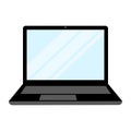 Laptop Computer PC with space for your message.Laptop for games and work.Remote study and work.Vector illustration Royalty Free Stock Photo