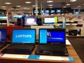 Laptop computer for sale in a store.