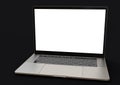 MacBook Pro silver similar laptop computer, front view Royalty Free Stock Photo