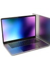 MacBook Pro style laptop computer with colorful wallpaper