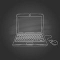 Laptop computer vector illustration