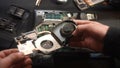 Laptop Cooling System Disassembly and Maintenance Royalty Free Stock Photo