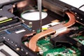 Laptop cooling system repairing Royalty Free Stock Photo