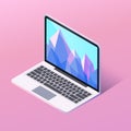 Laptop 3d isometric vector illustration