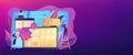 Big data visualization concept banner header. Royalty Free Stock Photo