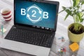 B2b concept on a laptop Royalty Free Stock Photo