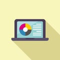 Laptop digital print icon flat vector. Color industry Royalty Free Stock Photo
