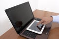 Laptop and digital tablet Royalty Free Stock Photo