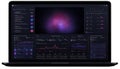 Laptop displaying data dashboard Royalty Free Stock Photo