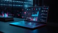Laptop Displaying Financial Data and Analytics Royalty Free Stock Photo