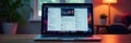 Laptop displaying many notifications and comments, community, post