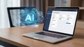 Exploring the power of Artificial Intelligence for Project Management on Laptop during Morning Royalty Free Stock Photo