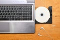 Laptop with DVD-rom Royalty Free Stock Photo