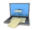 Laptop e-mail black