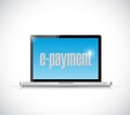 Laptop and e payment illustration design