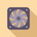 Laptop fan cooler icon flat vector. Hand mobile