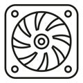 Laptop fan cooler icon outline vector. Hand mobile