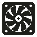 Laptop fan cooler icon simple vector. Hand mobile