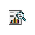 Laptop finance chart outline icon. Element of finance illustration icon. signs, symbols can be used for web, logo