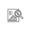 Laptop finance chart outline icon. Element of finance illustration icon. signs, symbols can be used for web, logo, mobile app, UI