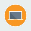 Laptop Flat Icon Royalty Free Stock Photo