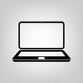 Laptop flat icon vector illustration computer symbol for graphic design, Web site, social media, UI, mobile upp