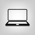 Laptop flat icon vector illustration computer symbol for graphic design, Web site, social media, UI, mobile upp