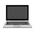 Laptop flat mockup in front view. Minimal flat design for websites, business, marketing, and commercial. Portable