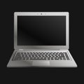 Laptop flat mockup in front view. Minimal flat design for websites, business, marketing, and commercial. Portable