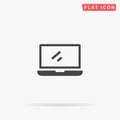 Laptop flat vector icon Royalty Free Stock Photo