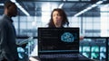 AI driven notebook used for overseeing server clusters, close up