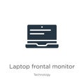 Laptop frontal monitor icon vector. Trendy flat laptop frontal monitor icon from technology collection isolated on white Royalty Free Stock Photo