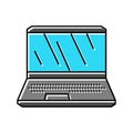 laptop gaming color icon vector illustration