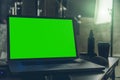 Laptop with a green screen