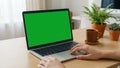 Laptop with Green Screen Royalty Free Stock Photo