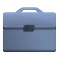 Laptop handbag icon, cartoon style