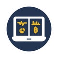 Laptop, Hash power, hashrate, hashrate calculation fully editable vector icons