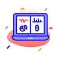 Laptop, Hash power, hashrate, hashrate calculation fully editable vector icons