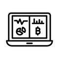 Laptop, Hash power, hashrate, hashrate calculation fully editable vector icons