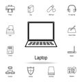 Laptop icon. Detailed set of computer part icons. Premium graphic design. One of the collection icons for websites, web design, Royalty Free Stock Photo