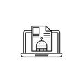 laptop icon. Element of robotics engineering for mobile concept and web apps icon. Thin line icon for website design and