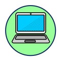 Laptop icon in linestyle Royalty Free Stock Photo
