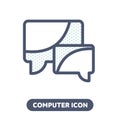 Laptop icon in linestyle Royalty Free Stock Photo