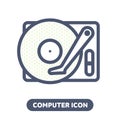Laptop icon in linestyle Royalty Free Stock Photo