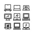 Laptop icon or logo isolated sign symbol vector illustration Royalty Free Stock Photo